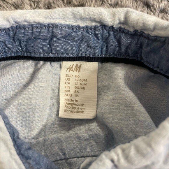 H&M Dress Shirt Button Down US 12-18  Months - Picture 5 of 5